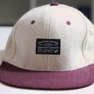 American Eagle Outfitters Maroon & Cream Snapback